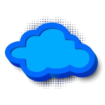 3d cloud frame イラスト素材