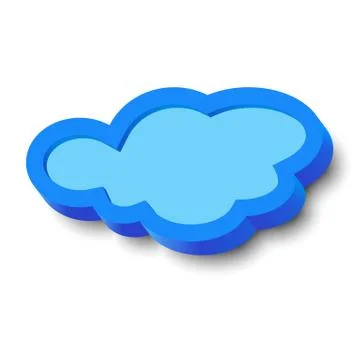 3d cloud frame Stock Illustration