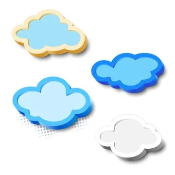 3d cloud frames Stock Illustration