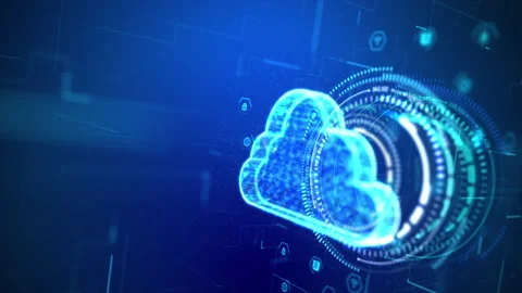 3D Cloud with internet of Thing Icons Stock Footage 136396442