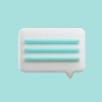 3d cloud message icon. Stock Illustration