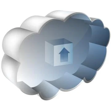 3d cloud server Stock Illustration