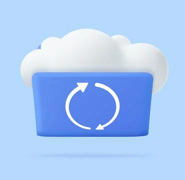 3d Cloud storage icon. Stockillustratie