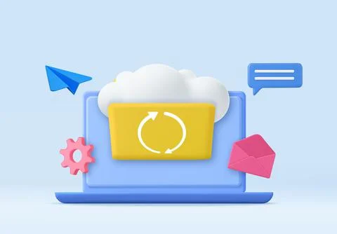 3d Cloud storage icon. イラスト素材