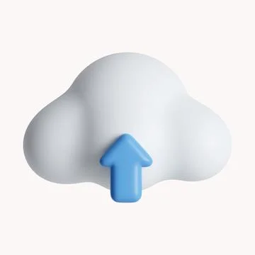 3d Cloud storage icon. Technology security. Cloud computing. icon isolated on 스톡 일러스트