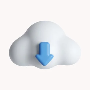 3d Cloud storage icon. Technology security. Cloud computing. icon isolated on 스톡 일러스트