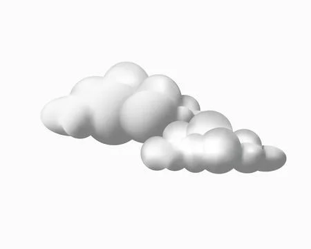3D cloud weather icon Stock Illustration