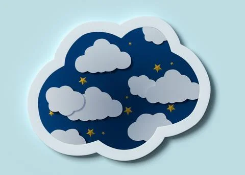 3d clouds hot air arraignment Illustrazione stock