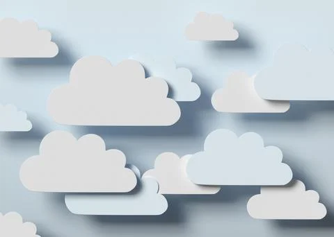 3d clouds hot air arraignment Stock Photos
