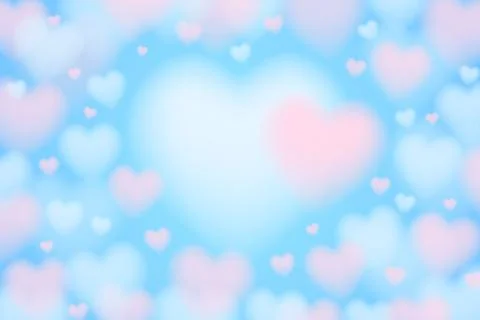 3d cloudy heart sky background Stock Illustration