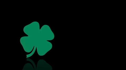 3D Clover turns on itself Stock Footage 243718938