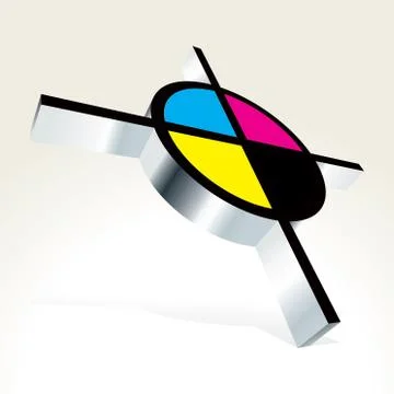 3d cmyk target Stock Illustration