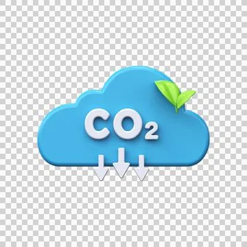 3d CO2 gas cloud. Environment symbol Stock Illustration