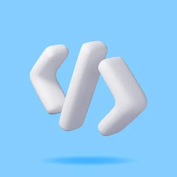 3d code icon isolated on blue. Stock Illustration