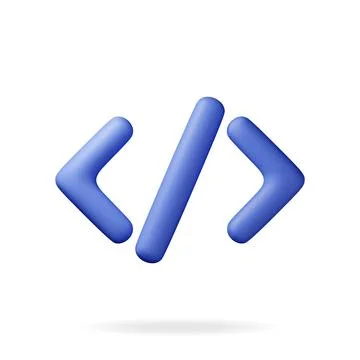 3d code icon isolated on white Stock Illustration