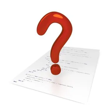 3D Code Page - Question Stockillustratie