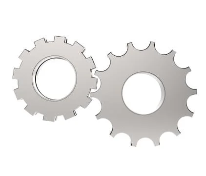3d cog gear on white background Stock Illustration