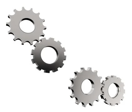 3d cog gear on white background Stock Illustration