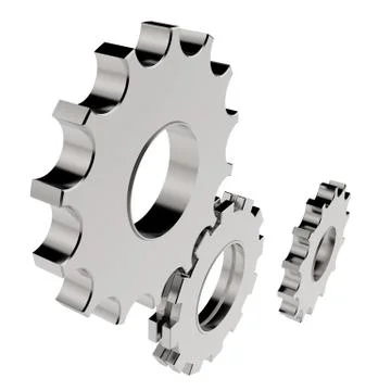 3d cog gear on white background Ilustración de archivo