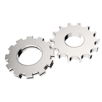 3d cog gear on white background Stock Illustration