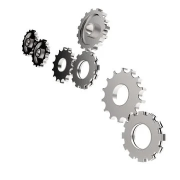 3d cog gear on white background Stock Illustration