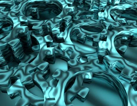 3d cog wheels Stock Illustration