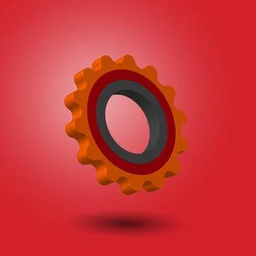 3d cogwheel, process, progress, repair,  gear and settings icon vector illu.. Stock-Illustration