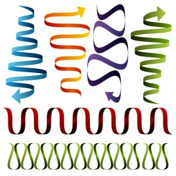 3d coiled arrows Stock Illustration
