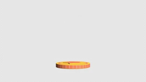 3D coin bouncing and spinning animation Stock Footage 336385920