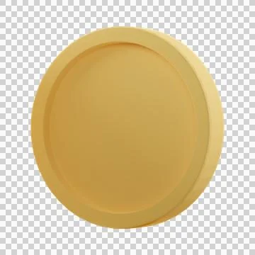 3D coin in different shape isolated. Stock Photos