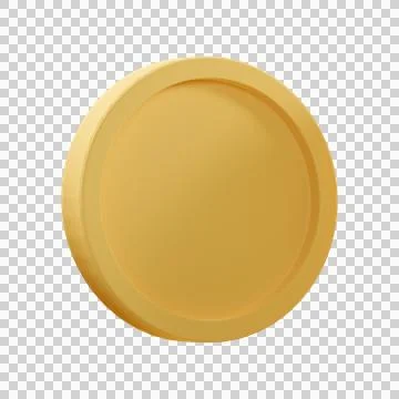 3D coin in different shape isolated. Stock Photos