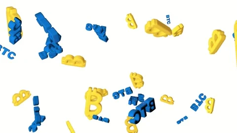 3d coin falling on white background, dollar coin fall, winning gold coin. Flying Video stock 242918546