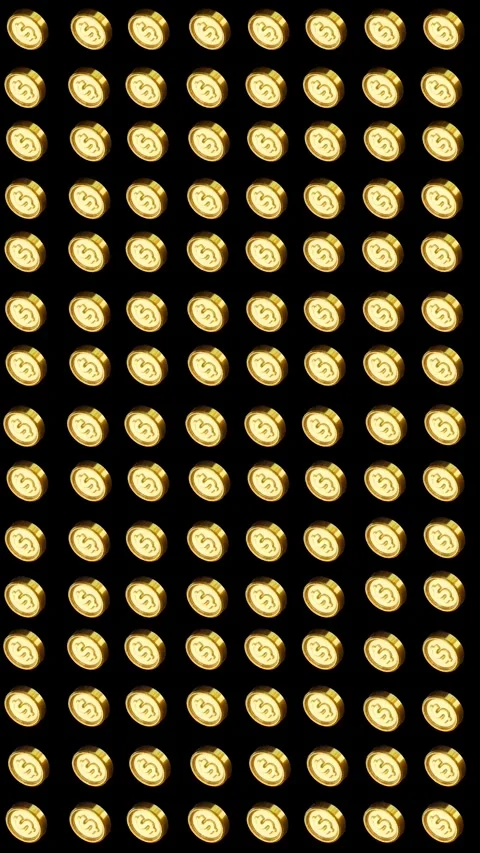 3D Coin in motion pattern background Stock Footage 285001691