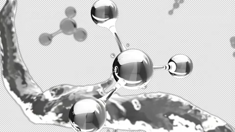 3D Collagen Serum bubble on liquid water Background, cosmetic oil liquid. Stock-Footage 232819269