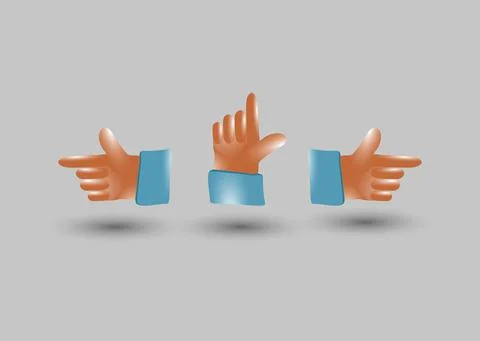 3d collection of directions Stock Illustration