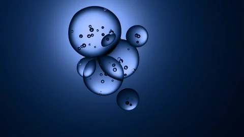 3D collision bubbles Video stock 299790272
