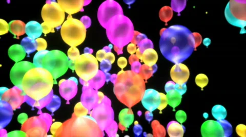 3D Color Balloons Video stock 303513