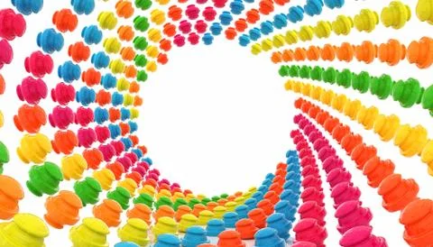3d color objects Stockillustratie