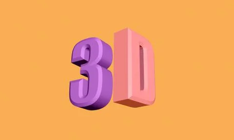 3d color text render Stock Illustration