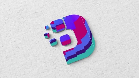 3D Color Wave Logo Stock After Effects