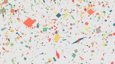 3D Colored Confetti Looped eamless footages Stock Footage 157470725
