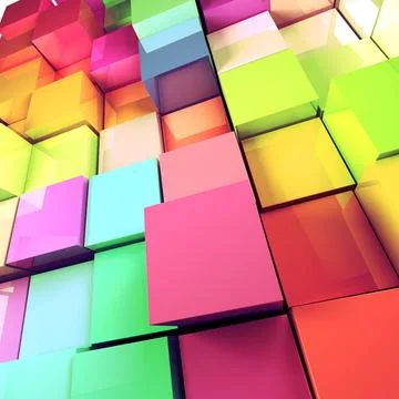 3d colored cubes background Abstract 3d colored cubes background Copyright... Stock Photos