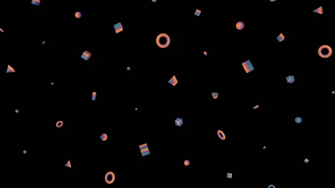 3d colored elements.Seamless abstract 3d rendering of geometric shapes. Computer Stock Footage 94967903