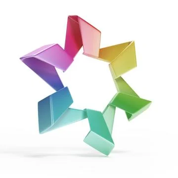 3d Colored star イラスト素材