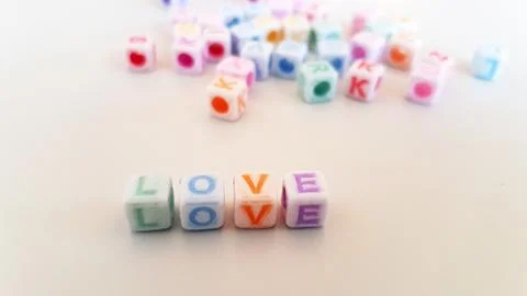 3d Colored Word Cube Stock Photos