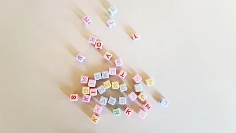 3d Colored Word Cube Stock Photos