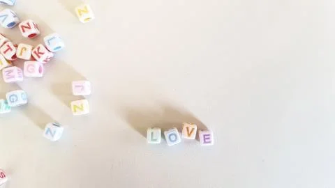 3d Colored Word Cube Stock Photos