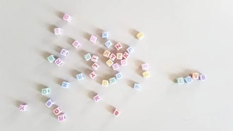 3d Colored Word Cube Stock Photos