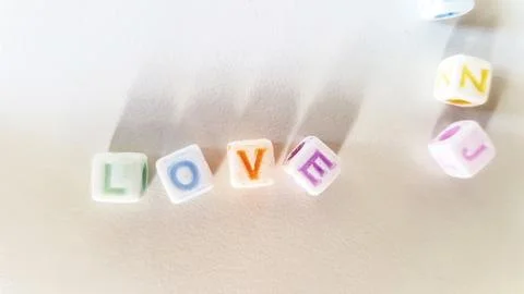3d Colored Word Cube Stock Photos