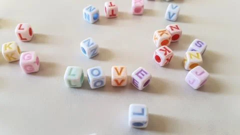 3d Colored Word Cube Stock Photos